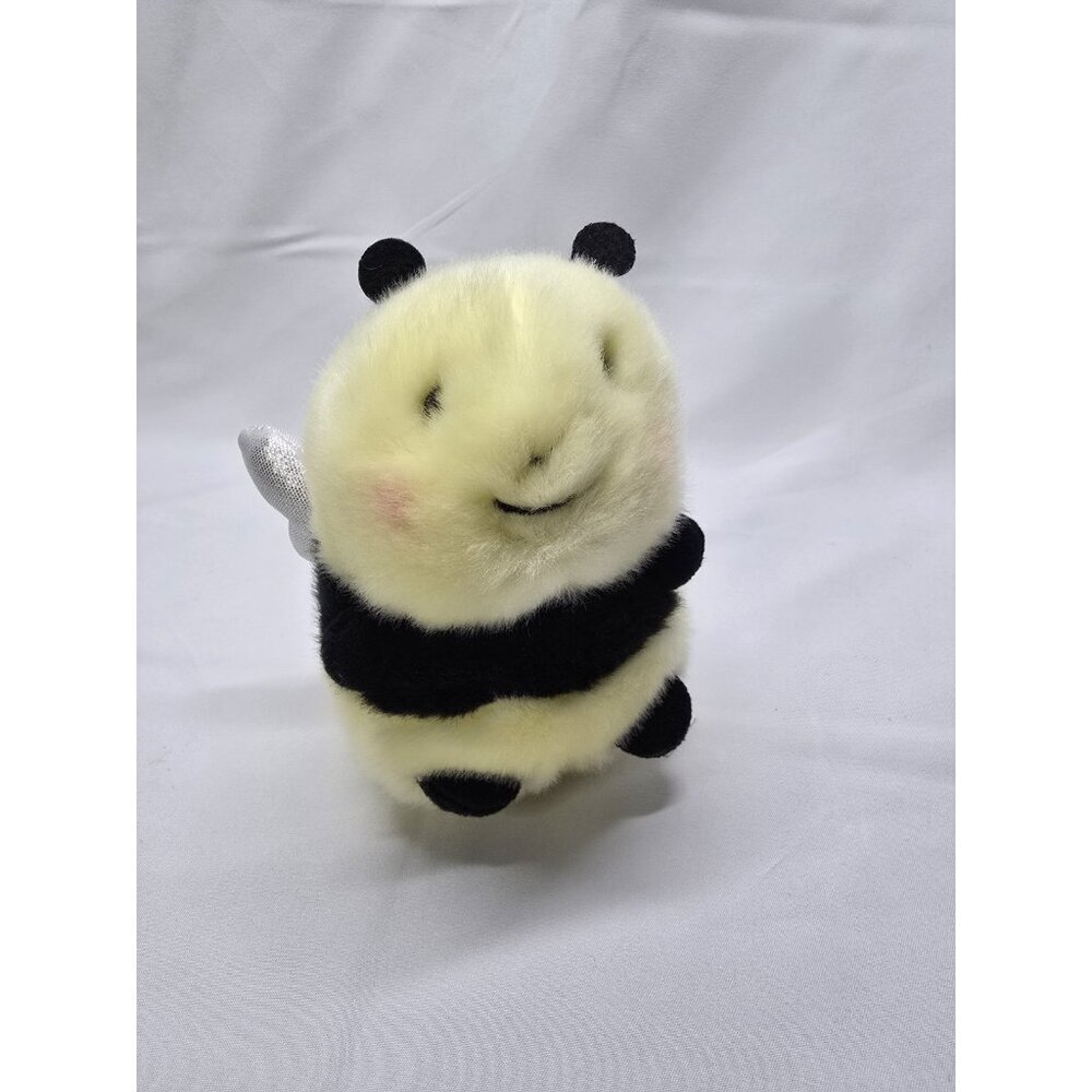 Aurora Rolly Pet Bumblebee Plush 5β - Black & Yellow Fuzzy Bee Stuffed Animal